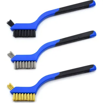 Drátěný kartáč GEKO Dílenské kartáčky ocel, mosaz, nylon, 3ks, 180mm