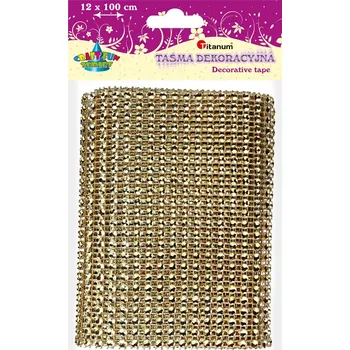 Stuha Plast. borta-kamínek, BRONZ, 12x100cm,