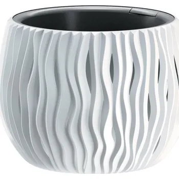 Květináč Prosperplast Sandy Bowl s vložkou DSK240-S449 23,8 bílý cm