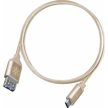Datový kabel SilverStone USB-A - USB-C USB kabel 0,5 m zlatý (52033)