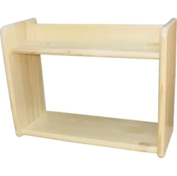 Zrcadlo dřevěná závěsná police masiv ZARI (nástěnná police z masivu na zeď ZARI)