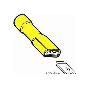 Auto elektroinstalace Izolovaný konektor žlutý 9,5mm samice BF 11.124 -100Ks