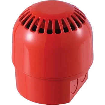 Poplachová siréna KLAXON Siréna PSS-0060 110/230VAC vícetónová červená KLX-PSS-0060