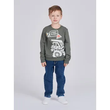 Chlapecká mikina Chlapecká mikina - Winkiki WKB 92580, khaki / vzor 2 Barva: Khaki, Velikost: 98