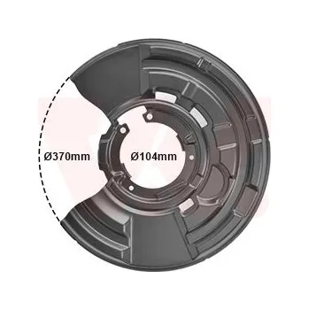 Brzdový kotouč Ochranný plech proti rozstřikování, brzdový kotouč VAN WEZEL 0633373