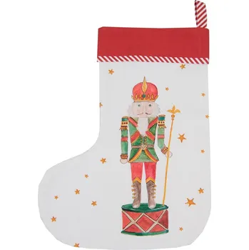 Vánoční dekorace Vánoční punčocha s louskáčkem Happy Little Christmas I - 30*1*40 cm