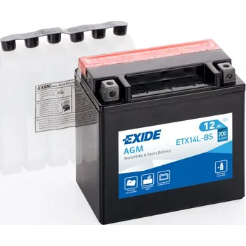 Auto-moto Motobaterie EXIDE Maintenance Free 12V 12Ah 200A ETX14L-BS