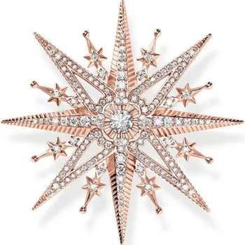 Brož THOMAS SABO brož Star s pink stones rose gold X0281-578-14