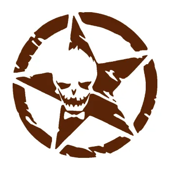 Samolepící dekorace Hvězda army 007 levá joker (15 - hnědá) SAMOLEPKA NA AUTO, NÁLEPKA, FÓLIE, POLEP, TUNING, VLASTNÍ TEXT, TISK, AUTOSAMOLEPKY.cz, POLEPY, OBRÁZEK, LOGO, 3D STICKERS