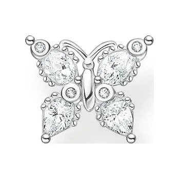 Náušnice THOMAS SABO kusová náušnice Butterfly white stones H2195-051-14