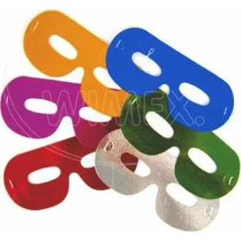 Party dekorace Polomaska papírová mix barev 16 x 7,3 cm 6 kusů