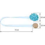 Dekorační ozdobná spona na záclony a závěsy s magnetem MILENA, modrá, Ø 4,5 cm Mybesthome cena za 2 ks v balení Cena za 2 kusy v balení