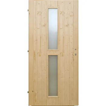 Interiérové dveře Hrdinka Palubkové dveře Vertikal - střed Materiál: smrk, Šířka: 90 cm, Orientace: Pravé