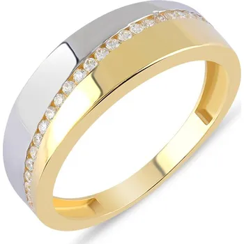 Prsten Lillian Vassago Prsten v kombinovaném zlatě se zirkony LLV59-GR006YW Velikost prstenu: 55