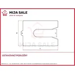 Ustavovací podložka z nerezi TYP B tloušťka 1,00 mm / 75x70x23 mm /