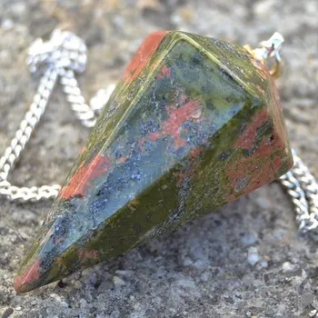 Kyvadlo - Unakit, 3,5 cm, fasetovaný