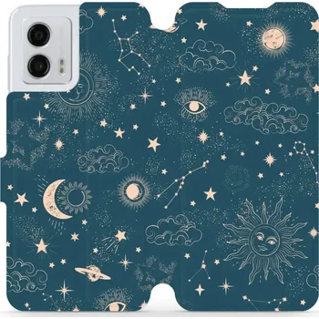 Pouzdro na mobilní telefon Flipové pouzdro Mobiwear - Motorola Moto G53 5G - VP14S Magický vesmír (Knížkové flip pouzdro, obal, kryt na mobil Motorola Moto G53 5G - VP14S Magický vesmír, materiál Umělá kůže + TPU - ochrana 360°, stojánek, silikonová vanička, magnetické zavírání)