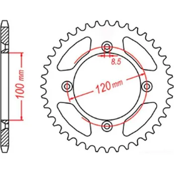 Řetězová sada pro motocykl MTX PARTS rozeta 798 49 SUZUKI RM 80/85, YAMAHA YZ 80/85 93-14 (JTR798.49) (řetěz 428) (MTX PARTS rozeta 798 49 SUZUKI RM 80/85, YAMAHA YZ 80/85 93-14 (JTR798.49) (řetěz 428))