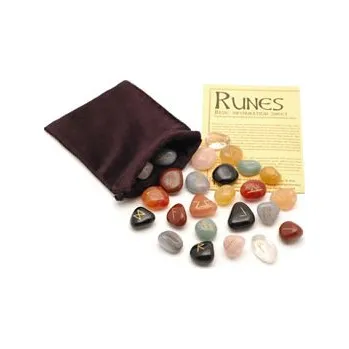 Runové kameny - mix, se sametovým sáčkem