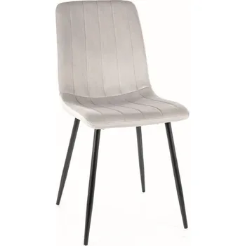 Jídelní židle Signal Jídelní židle ALAN Velvet Barva: Světle šedá / Bluvel 03