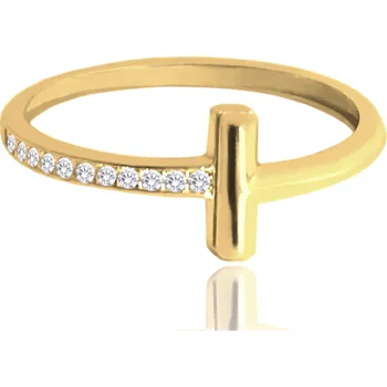 Prsten MINET Zlatý prsten s bílými zirkony Au 585/1000 1,55 g - vel. 55 JMG0008WGR55 SKLAD