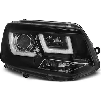 Přední světlomet TUNING-TEC Přední světla VW T5 10+ s homologovaným denním svícením - černé U-TYPE