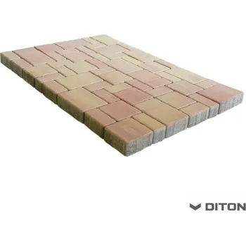 Venkovní dlažba DITON Zámková dlažba TESELA CIHLOVO-PÍSKOVÁ
