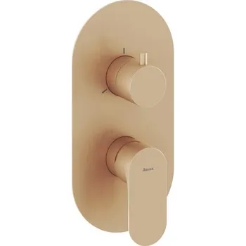 Vodovodní baterie Ravak Podomítková baterie Eleganta EL 068.00, s přepínačem, pro R-box EL 068.60RGB.O3.RB07F Podomítková baterie, 3cestná bez tělesa, Rose Gold Brushed X070371 + voucher# Dodatečná sleva 5% kód: KOUPELNA