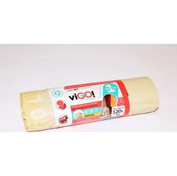 Pytle na odpadky Pytel na odpad se zatahováním 120L/8 ks, s vůní LDPE , BÉŽOVÝ, Q392 369810