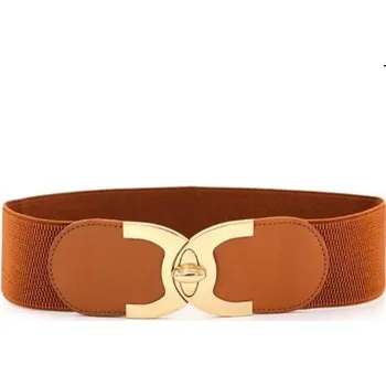 Módní doplněk Dámský pásek na šaty s přezkou FlaG Hnědý Lifestyle 190129064350s4