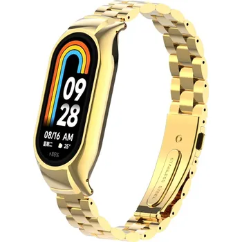 Ostatní příslušenství k chytrým hodinkám eses Kovový řemínek pro Xiaomi Smart Band 8 - Zlatý