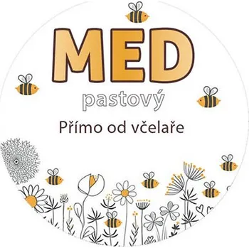 Etiketa na víčko - 3 louka - Med pastový