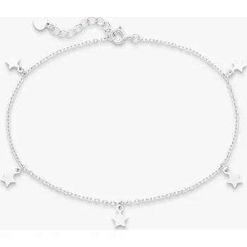 Řetízek Stříbrný řetízek na nohu Hvězdičky - Ag925