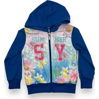 Dívčí mikina Fei Teng Dívčí modrá mikina 04 Barva: Modrá, Velikost: 122/128