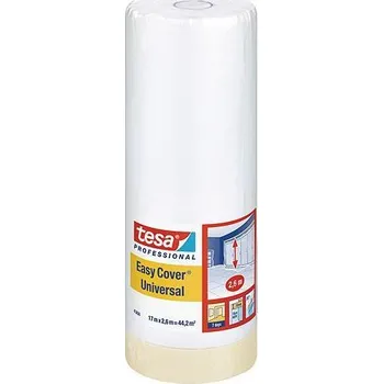 Zakrývací fólie na malování Folia tesa® Pro Easy Cover® Universal, s páskou, 2600 mm, L-17 m, transparentní