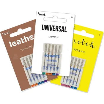Texi set jehel Schmetz 130/705 H (universal, kůže, stretch)