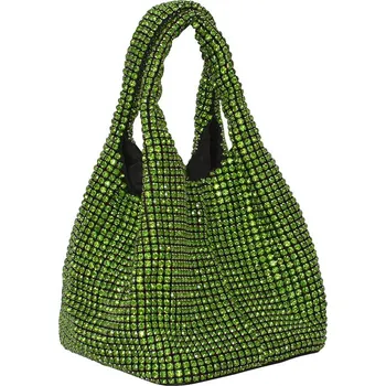 Kabelka Zelená třpytivá společenská kabelka do ruky