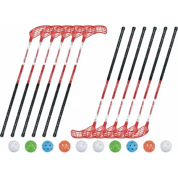 Florbal Florbalový set MPS Wildstick Red (12 hokejek) vel. 100cm (=110cm) 10 x levá / 2 x pravá