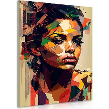 Obraz Dovido Obraz půvab ženy v patchwork designu