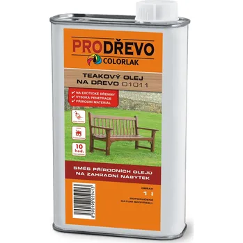 Olej na dřevo Teakový olej na dřevo O 1011 0,5l