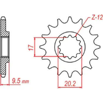 Řetězová sada pro motocykl MTX PARTS řetězové kolo přední 7005 13 KTM SX 65 98-18 (JTF1906.13) (řetěz 420) (MTX PARTS řetězové kolo přední 7005 13 KTM SX 65 98-18 (JTF1906.13) (řetěz 420))