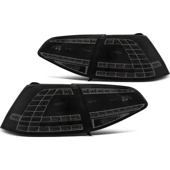 Zadní světlomet TUNING-TEC Zadní světla VW Golf VII 13-17 HTB - černé/kouřové LED GTI LOOK SEQ