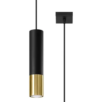Sollux Lighting Loopez závěsné svítidlo 1x40 W černá-zlatá SL.0952