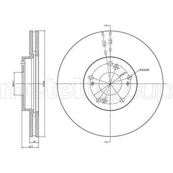 Brzdový kotouč Brzdový kotouč METELLI 23-0997C