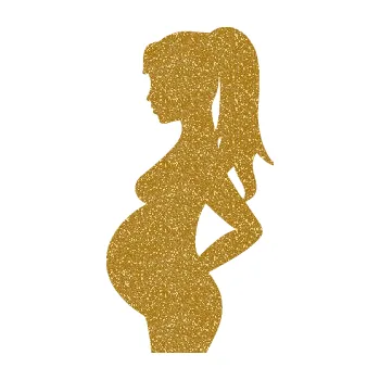 Samolepicí dekorace na vozidlo Maminka v autě 002 levá silueta těhulka (92 - Ultra Metalic zlatá) SAMOLEPKA NA AUTO, NÁLEPKA, FÓLIE, POLEP, TUNING, VLASTNÍ TEXT, TISK, AUTOSAMOLEPKY.cz, POLEPY, OBRÁZEK, LOGO, 3D STICKERS