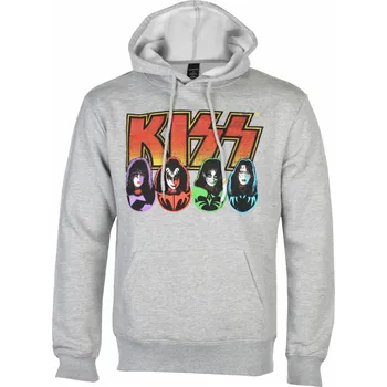 Pánské oblečení mikina s kapucí pánské Kiss - Logo, Faces & Icons - ROCK OFF - KISSHD14MG - XXL