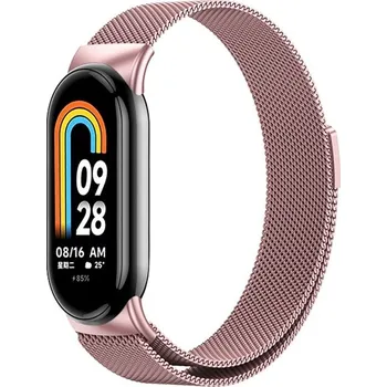 Příslušenství k chytrým hodinkám eses Milánský tah pro Xiaomi Smart Band 8, 9 a 10 - Růžový