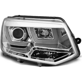 Přední světlomet TUNING-TEC Přední světla VW T5 10+ s homologovaným denním svícením - chrom U-TYPE