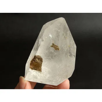 Přírodní kámen Křišťál s inkluzemi tvar špice 185g