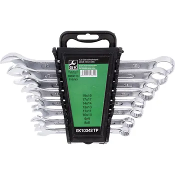 Klíč GK TOOLS Sada očkoplochých klíčů, chrom 8 dílů | 6-22 mm, plastový držák